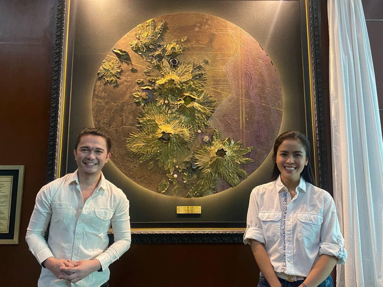 Jonathan Manalo and Kristine Lim during the turnover of the